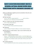 NAVY AVIATION MACHINIST MATE A&NewLine;SCHOOL ACTUAL EXAM PAPER 2026&NewLine;QUESTIONS WITH ANSWERS GRADED A&plus;
