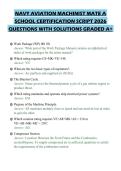 NAVY AVIATION MACHINIST MATE A&NewLine;SCHOOL CERTIFICATION SCRIPT 2026&NewLine;QUESTIONS WITH SOLUTIONS GRADED A&plus;&NewLine;
