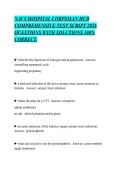 NAVY HOSPITAL CORPSMAN HCB&NewLine;COMPREHENSIVE TEST SCRIPT 2026&NewLine;QUESTIONS WITH SOLUTIONS 100&percnt;&NewLine;CORRECT