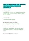 NAVY ODS KHAKI INSPECTION EXAMPREP&NewLine;SCRIPT QUESTIONS AND VERIFIED&NewLine;SOLUTIONS SET&NewLine;