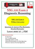 NSG 550 Exam 2 &lpar;PDF&rpar; &vert; &lpar;2026&rpar; Diagnostic Reasoning Questions &vert; Nursing