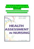 Test Bank for Health Assessment in Nursing&comma; 7th Edition &vert; ISBN 9781975168148 &vert; Weber & Kelley