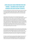 AHIP 2027 Exam Questions and Answers &vert; Study Guide for Nurses & Healthcare Students