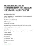 NBC HWC PRACTICE EXAM 170&NewLine;COMPREHENSIVE STUDY GUIDE 2026 HEALTH&NewLine;AND WELLNESS COACHING PRINCIPLES&NewLine;