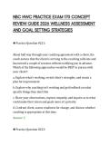 NBC HWC PRACTICE EXAM 170 CONCEPT&NewLine;REVIEW GUIDE 2026 WELLNESS ASSESSMENT&NewLine;AND GOAL SETTING STRATEGIES&NewLine;