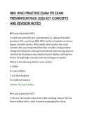 NBC HWC PRACTICE EXAM 170 EXAM&NewLine;PREPARATION PACK 2026 KEY CONCEPTS&NewLine;AND REVISION NOTES&NewLine;