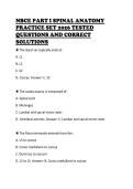 NBCE PART I SPINAL ANATOMY&NewLine;PRACTICE SET 2026 TESTED&NewLine;QUESTIONS AND CORRECT&NewLine;SOLUTIONS&NewLine;