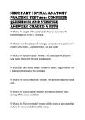 NBCE PART I SPINAL ANATOMY&NewLine;PRACTICE TEST 2026 COMPLETE&NewLine;QUESTIONS AND VERIFIED&NewLine;ANSWERS GRADED A PLUS&NewLine;