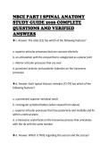 NBCE PART I SPINAL ANATOMY&NewLine;STUDY GUIDE 2026 COMPLETE&NewLine;QUESTIONS AND VERIFIED&NewLine;ANSWERS&NewLine;