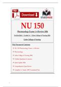 NU 150 Pharmacology Exams 1&ndash;4 Review &NewLine;2026 &vert; Verified Q&A &vert; Graded A&plus;