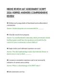 NBDHE REVIEW 667 ASSESSMENT SCRIPT&NewLine;2026 VERIFIED ANSWERS COMPREHENSIVE&NewLine;REVIEW