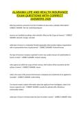 Alabama Life and Health Insurance Exam Questions and Answers 2027 &vert; Study Guide