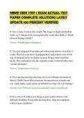 NBME CBSE STEP 1 EXAM ACTUAL TEST&NewLine;PAPER COMPLETE SOLUTIONS LATEST&NewLine;UPDATE 100 PERCENT VERIFIED