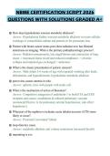 NBME CERTIFICATION SCRIPT 2026&NewLine;QUESTIONS WITH SOLUTIONS GRADED A&plus;&NewLine;