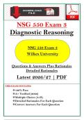 NSG 550 Exam 3 &lpar;PDF&rpar; &vert; &lpar;2026&rpar; Diagnostic Reasoning Questions &vert; Nursing
