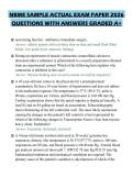NBME SAMPLE ACTUAL EXAM PAPER 2026&NewLine;QUESTIONS WITH ANSWERS GRADED A&plus;