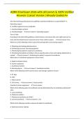 AORN Final Exam Questions and Answers 2027 &vert; Complete Study Guide