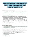 NBME SAMPLE COMPREHENSIVE STUDY&NewLine;GUIDE 2026 FULL QUESTIONS AND&NewLine;SOLUTIONS GRADED A&plus;