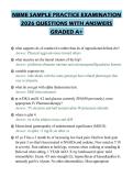 NBME SAMPLE PRACTICE EXAMINATION&NewLine;2026 QUESTIONS WITH ANSWERS&NewLine;GRADED A&plus;&NewLine;