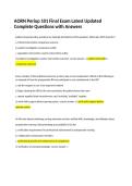 AORN Periop 101 Final Exam Questions and Answers 2027 &vert; Complete Study Guide