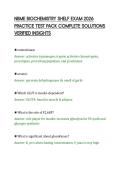 NBME BIOCHEMISTRY SHELF EXAM 2026&NewLine;PRACTICE TEST PACK COMPLETE SOLUTIONS&NewLine;VERIFIED INSIGHTS&NewLine;