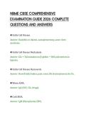 NBME CBSE COMPREHENSIVE&NewLine;EXAMINATION GUIDE 2026 COMPLETE&NewLine;QUESTIONS AND ANSWERS&NewLine;