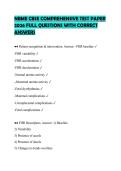 NBME CBSE COMPREHENSIVE TEST PAPER&NewLine;2026 FULL QUESTIONS WITH CORRECT&NewLine;ANSWERS&NewLine;