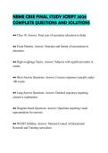 NBME CBSE FINAL STUDY SCRIPT 2026&NewLine;COMPLETE QUESTIONS AND SOLUTIONS&NewLine;