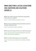 NBME CBSE FORM 6 ACTUAL EXAM PAPER&NewLine;2026 QUESTIONS AND SOLUTIONS&NewLine;GRADED A&plus;