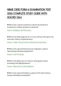 NBME CBSE FORM 6 EXAMINATION TEST&NewLine;2026 COMPLETE STUDY GUIDE WITH&NewLine;SOLVED Q&A