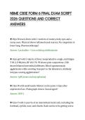 NBME CBSE FORM 6 FINAL EXAM SCRIPT&NewLine;2026 QUESTIONS AND CORRECT&NewLine;ANSWERS&NewLine;