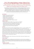 WGU C784 Applied Healthcare Statistics Midterm Exam 2026-2027 QUESTIONS AND ANSWERS ALREADY&NewLine;GRADED A&plus;&period; 100&percnt; Verified Solutions &vert; Updated Per Latest Guidelines &vert; Graded A&plus;