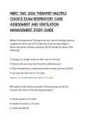 NBRC TMC 2026 THERAPIST MULTIPLE&NewLine;CHOICE EXAM RESPIRATORY CARE&NewLine;ASSESSMENT AND VENTILATION&NewLine;MANAGEMENT STUDY GUIDE&NewLine;