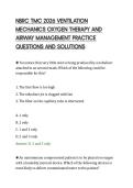 NBRC TMC 2026 VENTILATION&NewLine;MECHANICS OXYGEN THERAPY AND&NewLine;AIRWAY MANAGEMENT PRACTICE&NewLine;QUESTIONS AND SOLUTIONS&NewLine;