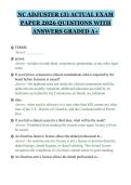 NC ADJUSTER &lpar;3&rpar; ACTUAL EXAM&NewLine;PAPER 2026 QUESTIONS WITH&NewLine;ANSWERS GRADED A&plus;&NewLine;