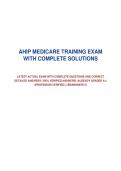 AHIP MEDICARE TRAINING EXAM&NewLine;WITH COMPLETE SOLUTIONS&NewLine;LATEST ACTUAL EXAM WITH COMPLETE QUESTIONS AND CORRECT&NewLine;DETAILED ANSWERS &lpar;100&percnt; VERIFIED ANSWERS&rpar; &vert;ALREADY GRADED A&plus;&vert;&NewLine;&vert;&vert;PROFESSOR VERIFIED&vert;&vert; &vert;&vert;BRANDNEW&excl;&excl;&excl;&vert;&vert;&NewLine;