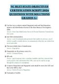 NC BLET STATE OBJECTIVES&NewLine;CERTIFICATION SCRIPT 2026&NewLine;QUESTIONS WITH SOLUTIONS&NewLine;GRADED A&plus;&NewLine;