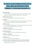 NC BLET STATE OBJECTIVES FINAL&NewLine;TEST 2026 QUESTIONS WITH&NewLine;CORRECT ANSWERS GRADED A&plus;&NewLine;
