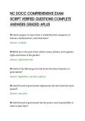 NC DOCC COMPREHENSIVE EXAM&NewLine;SCRIPT VERIFIED QUESTIONS COMPLETE&NewLine;ANSWERS GRADED APLUS&NewLine;