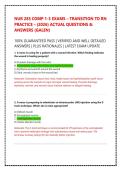 Galen College of Nursing NUR 283 Transition to RN Practice &vert; Comp 1&ndash;3 Exams Complete Practice Questions & Verified Answers &lpar;2026&rpar;
