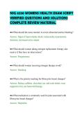 NSG 6330 WOMENS HEALTH EXAM SCRIPT&NewLine;VERIFIED QUESTIONS AND SOLUTIONS&NewLine;COMPLETE REVIEW MATERIAL&NewLine;