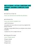 NSG 137 EXAM 2 ACTUAL QUESTIONS AND&NewLine;CORRECT ANSWERS COMPLETE STUDY&NewLine;GUIDE&NewLine;