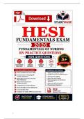 HESI Fundamentals Exam 2026 &vert; &NewLine;Fundamentals of Nursing RN Practice &NewLine;Questions &vert; NGN Questions &vert; PDF &vert; Most Tested &NewLine;Questions & Verified Answers &vert; Graded A&plus;