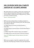 NSG 210 REVIEW PAPER 2026 COMPLETE&NewLine;QUESTION SET ACCURATE ANSWERS