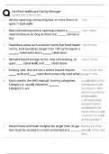 Certified Healthcare Facility Manager CHFM &sol; Score 100&percnt; &sol; 2026 Update &sol; Exam Prep Study Guide&NewLine;&NewLine;