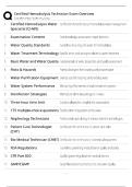 Certified Hemodialysis Technician CHT Exam &sol; Score 100&percnt; &sol; 2026 Update &sol; Study Guide & Test Bank&NewLine;&NewLine;