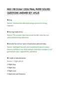 NSG 318 EXAM 1 2026 FINAL PAPER SOLVED&NewLine;QUESTIONS ANSWER KEY APLUS