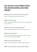 NSG 318 EXAM 1 2026 LEARNING MODULE&NewLine;FINAL REVISION MATERIAL STRUCTURED&NewLine;ANALYSIS&NewLine;