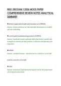 NSG 318 EXAM 1 2026 MOCK PAPER&NewLine;COMPREHENSIVE REVIEW NOTES ANALYTICAL&NewLine;SUMMARY