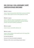 NSG 318 EXAM 2 2026 ASSESSMENT SCRIPT&NewLine;QUESTION DETAILED RESPONSES&NewLine;